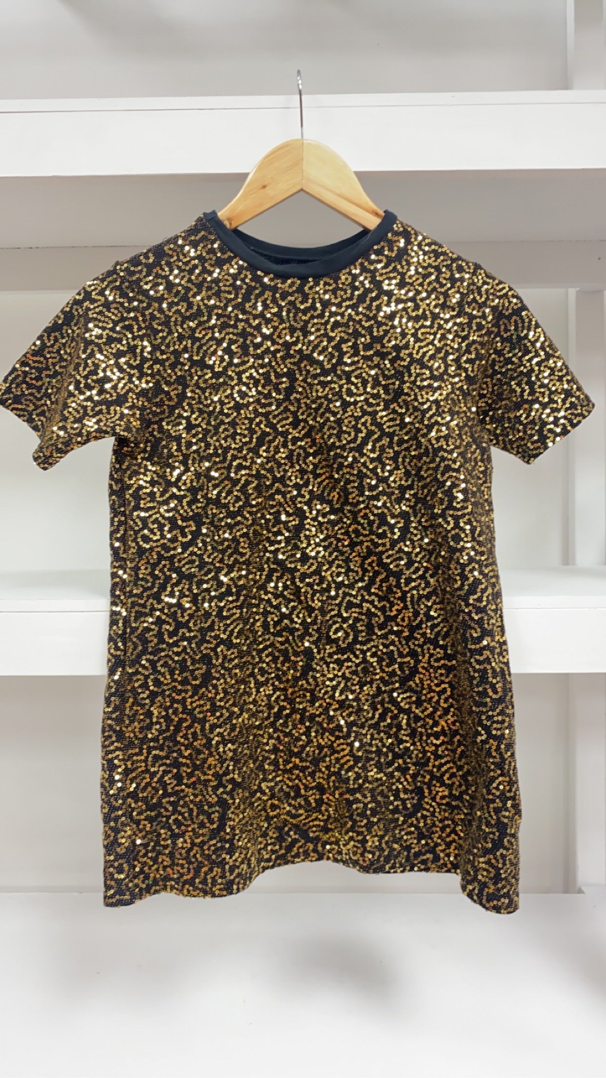 Gold sequin best sale dance top