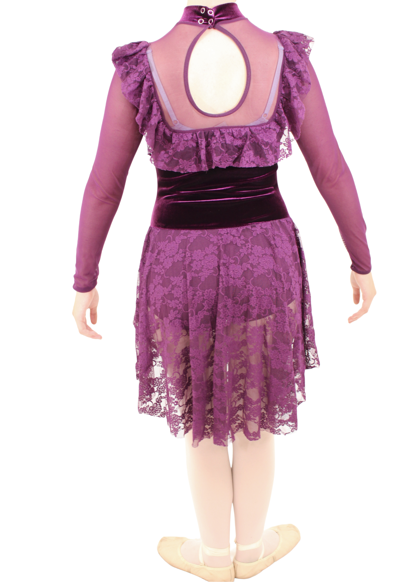 Dark Purple Lace Dress