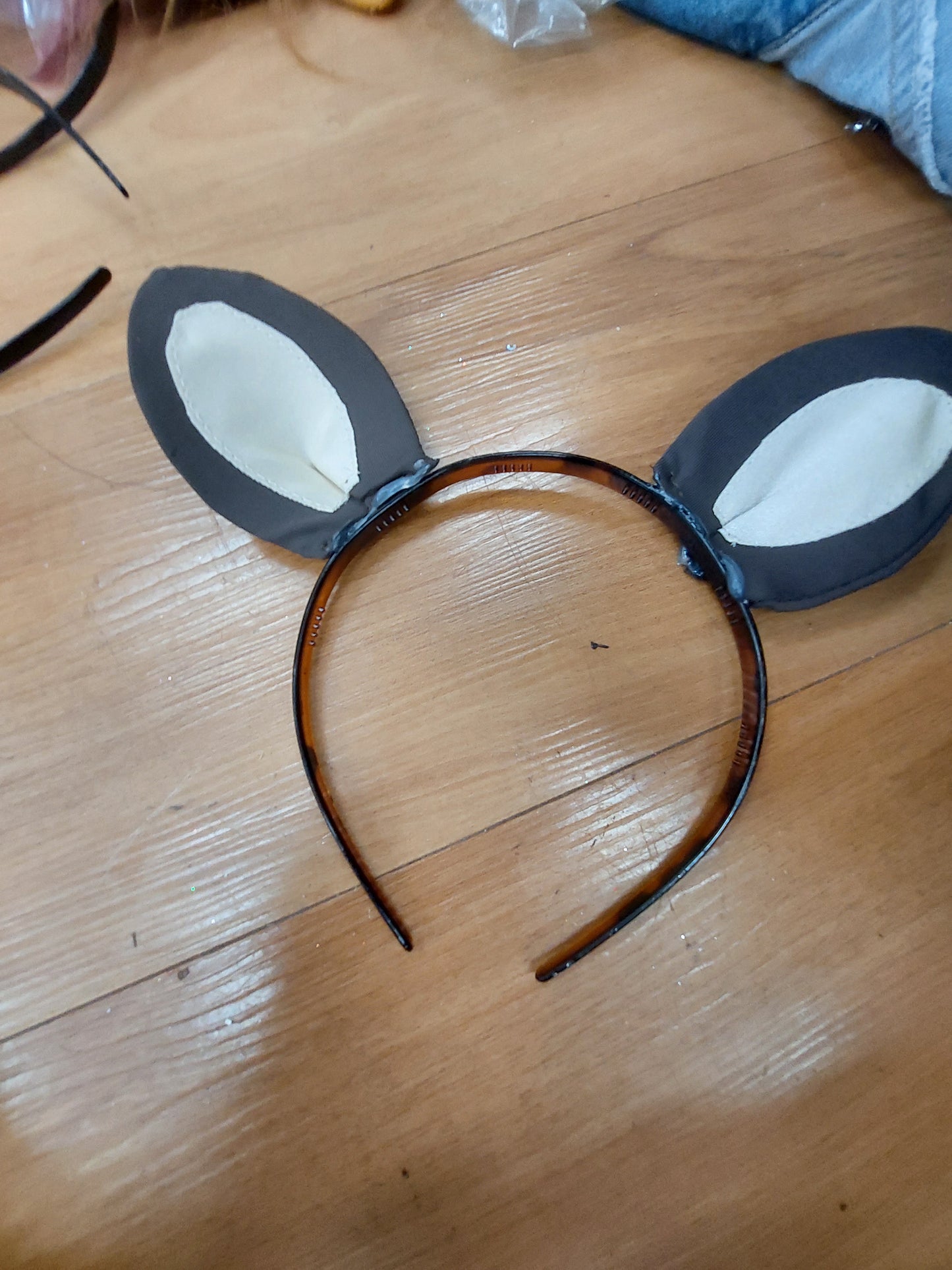 Brown and Cream Mouse Ears