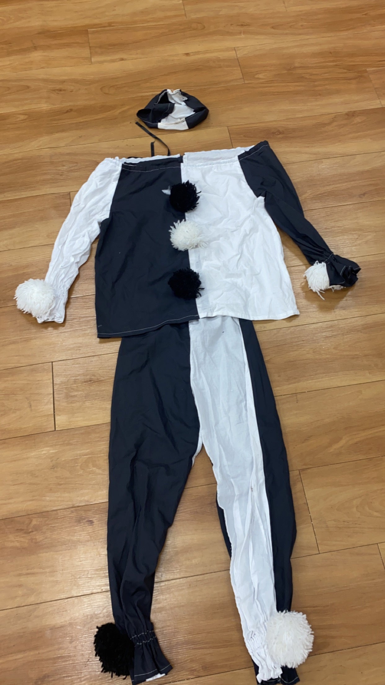 Black & White Clown Costume