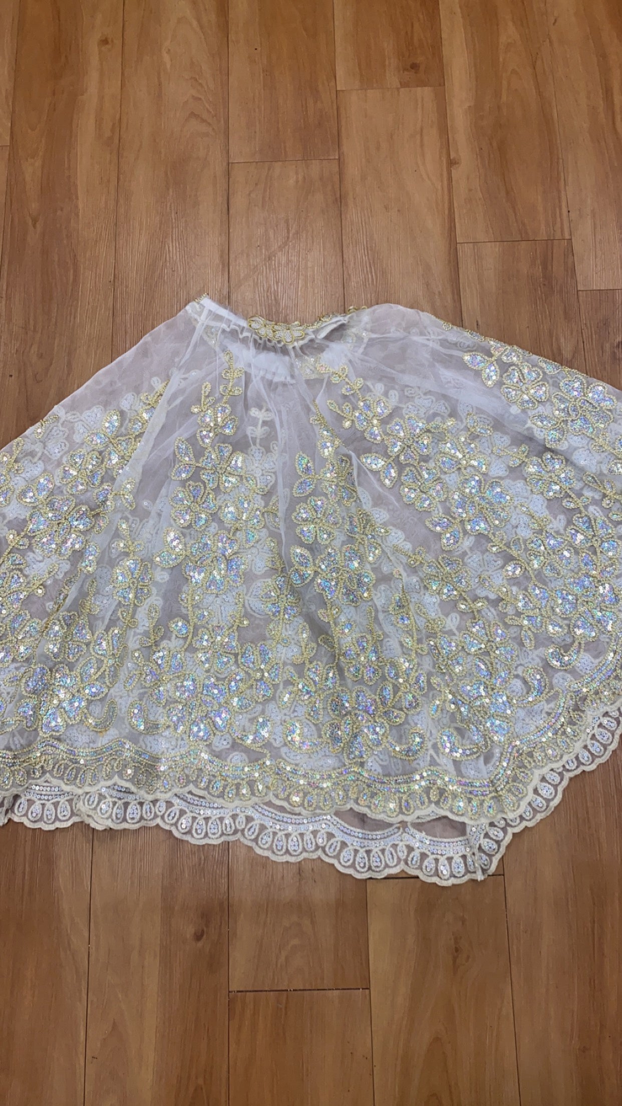 Gold & White Sparkle Skirt