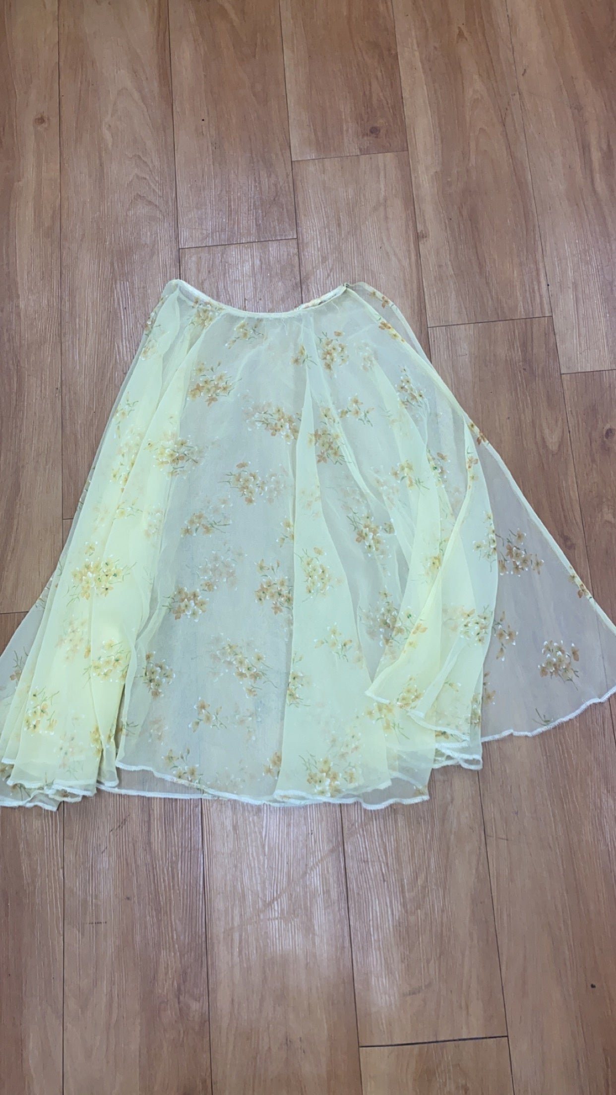 Yellow Chiffon Skirt