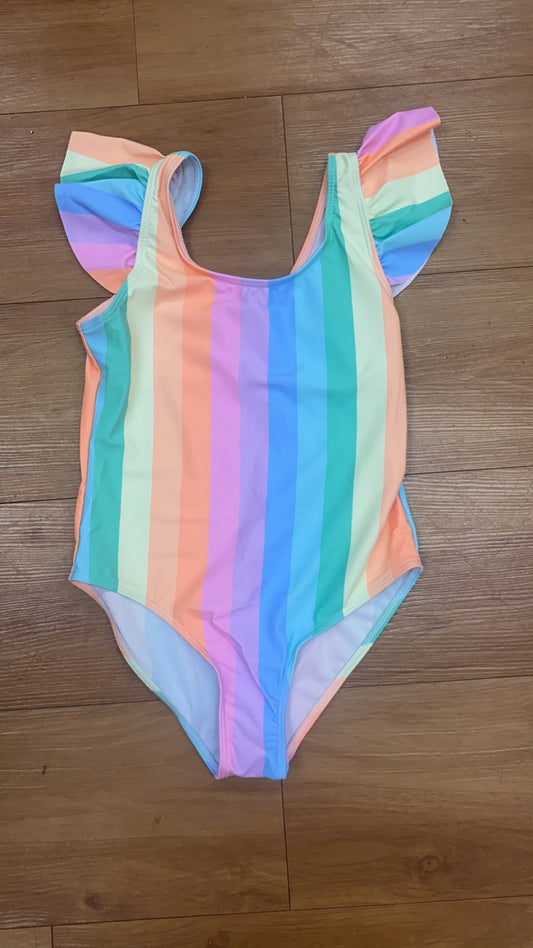 Pastel Striped Rainbow Leotard