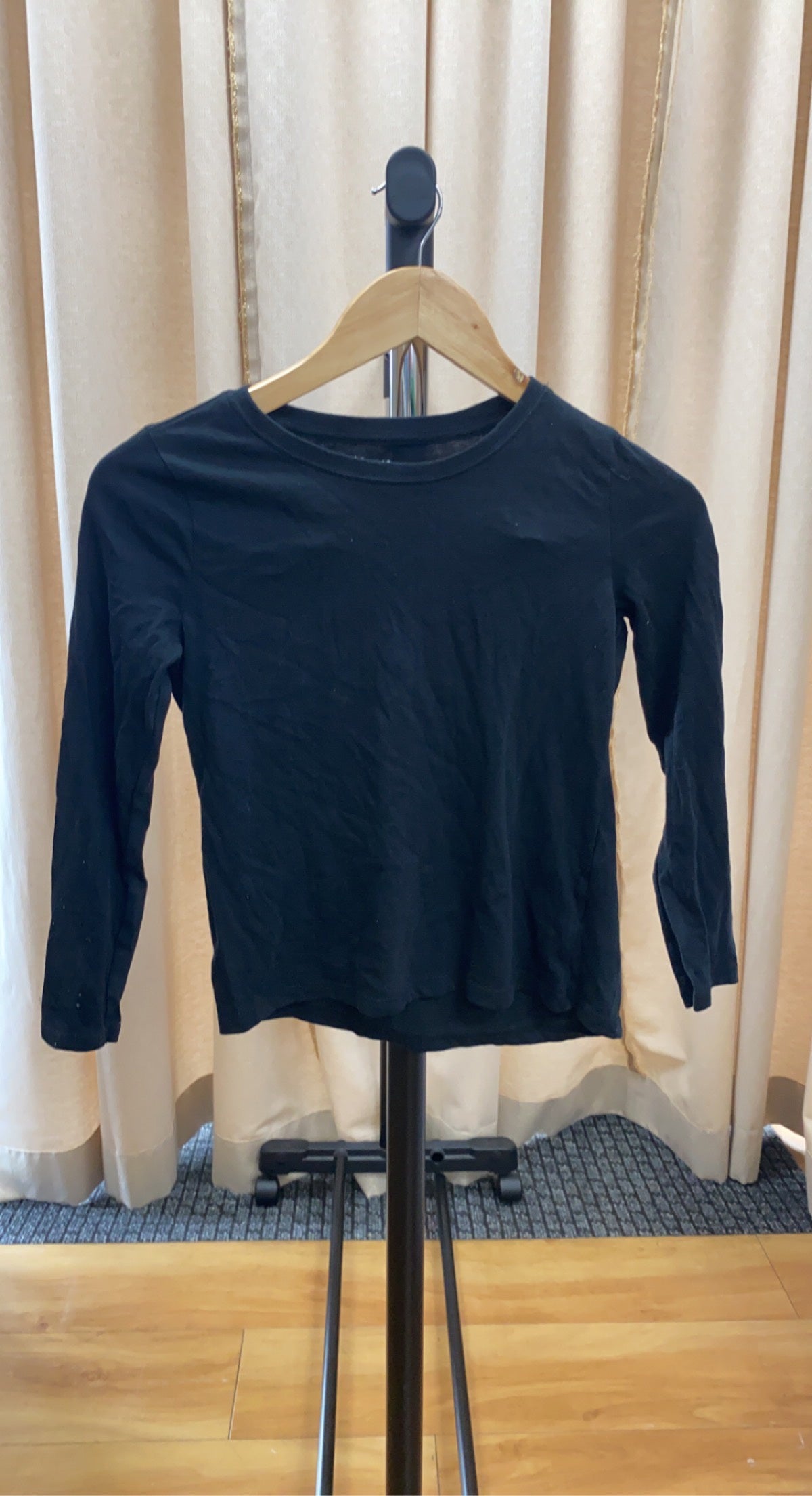 Long-Sleeve Black Top