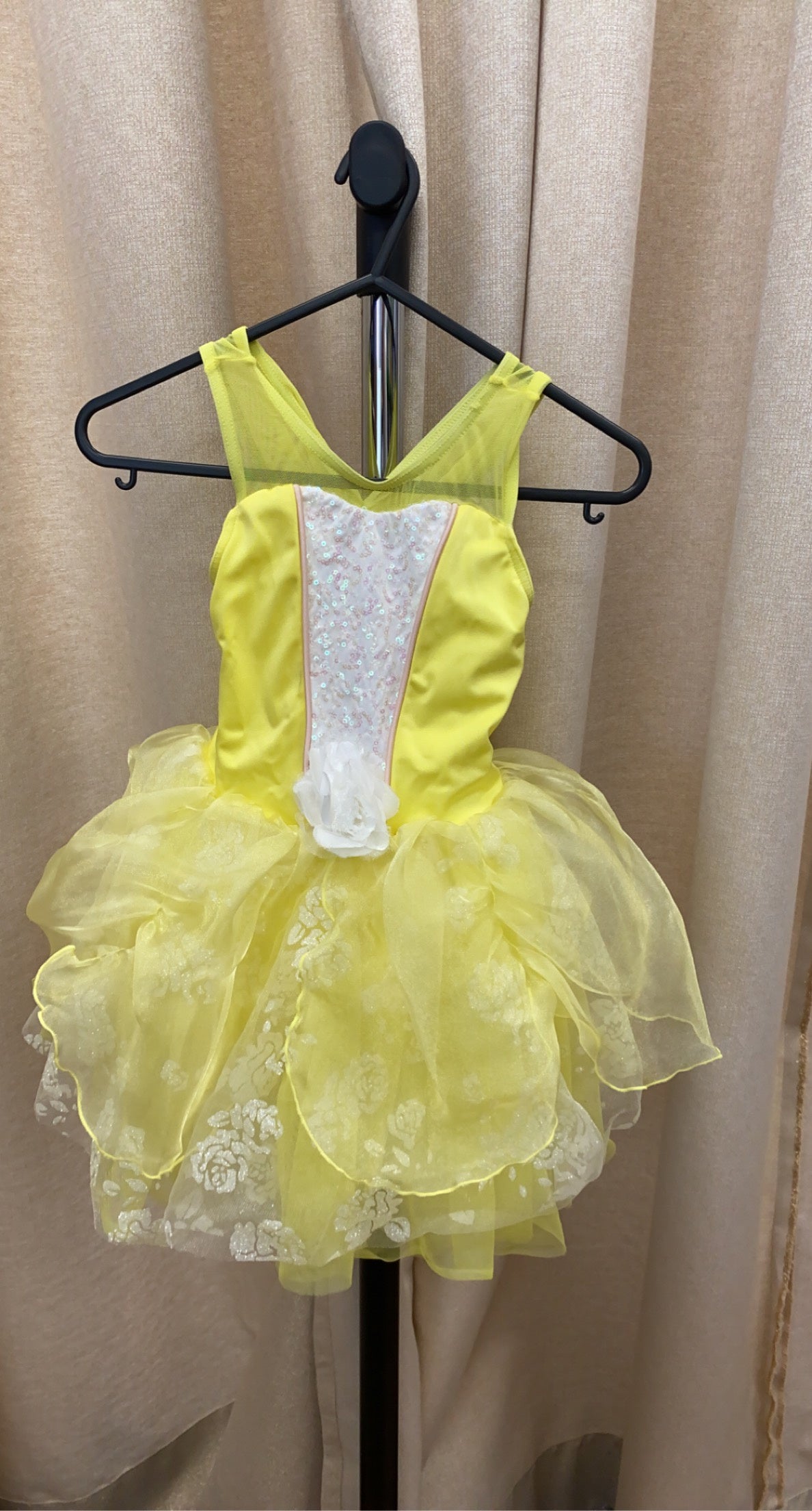 Yellow Floral Sparkle Tutu