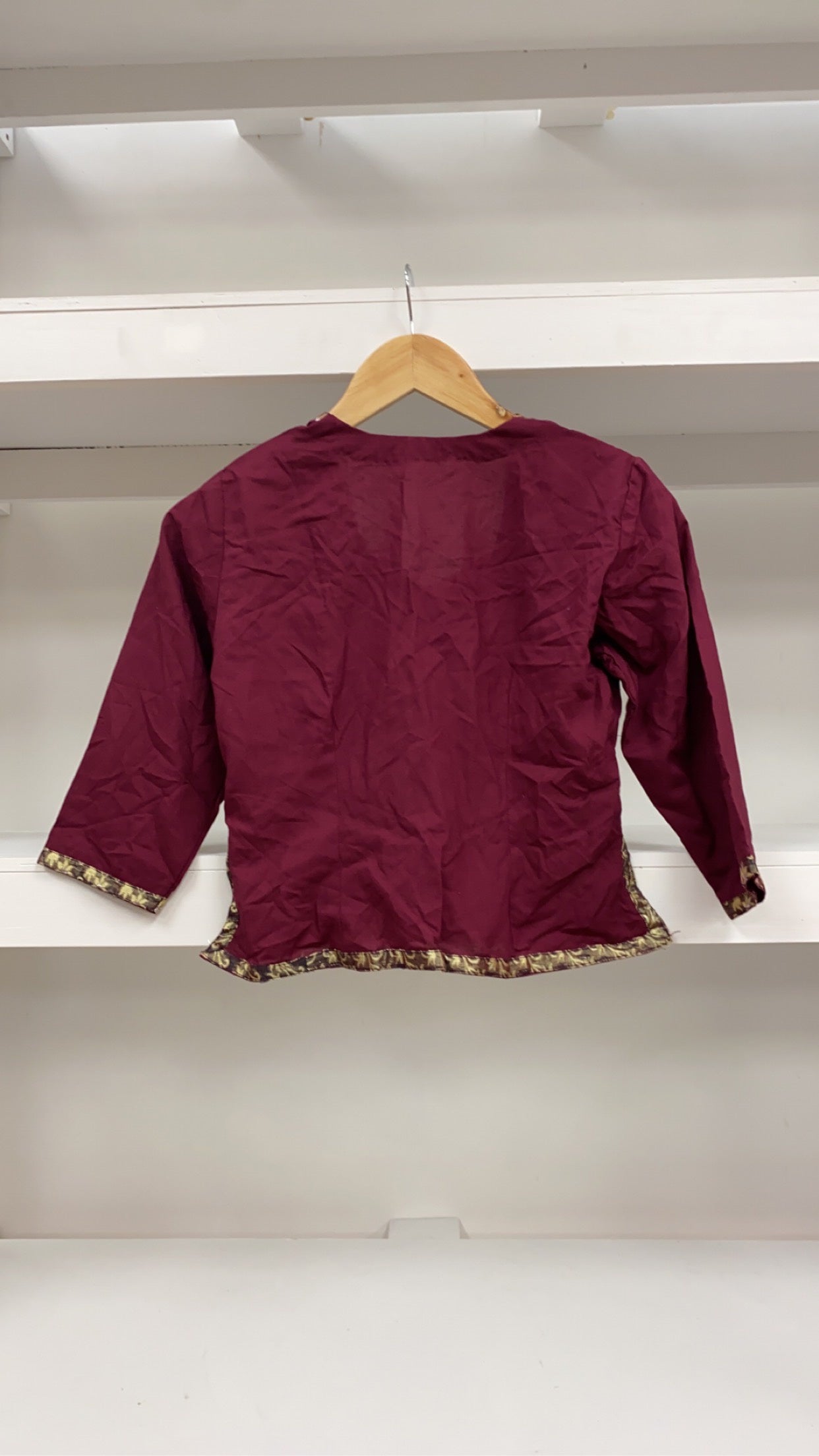 Burgundy Long Sleeve Top