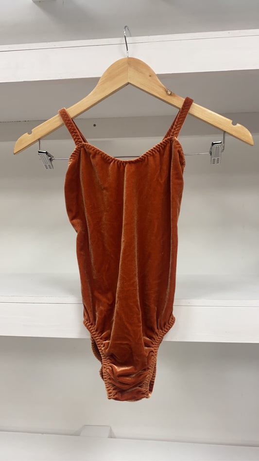 Orange Velvet Leotard