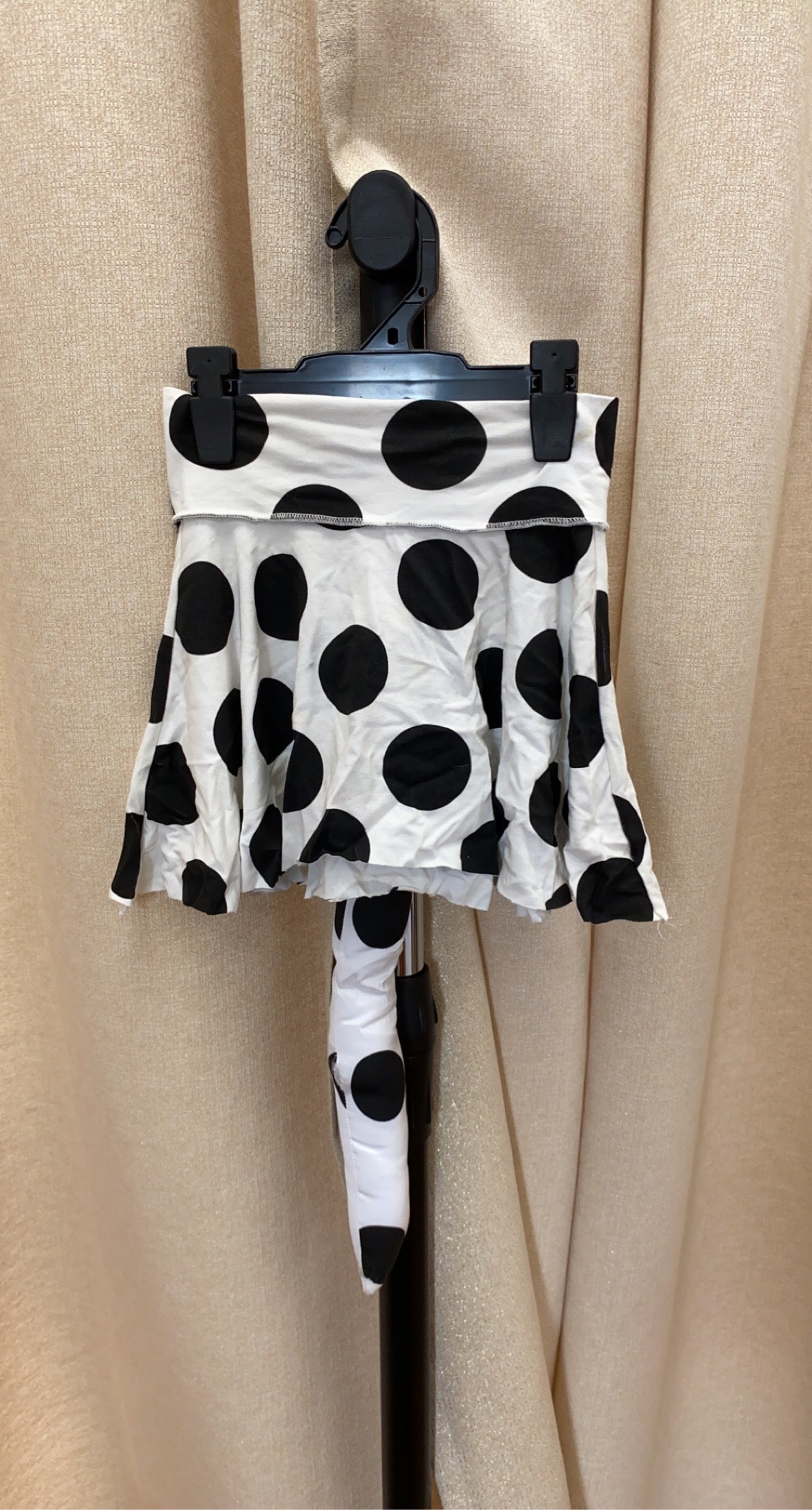 Black and white Polkadot Skirt