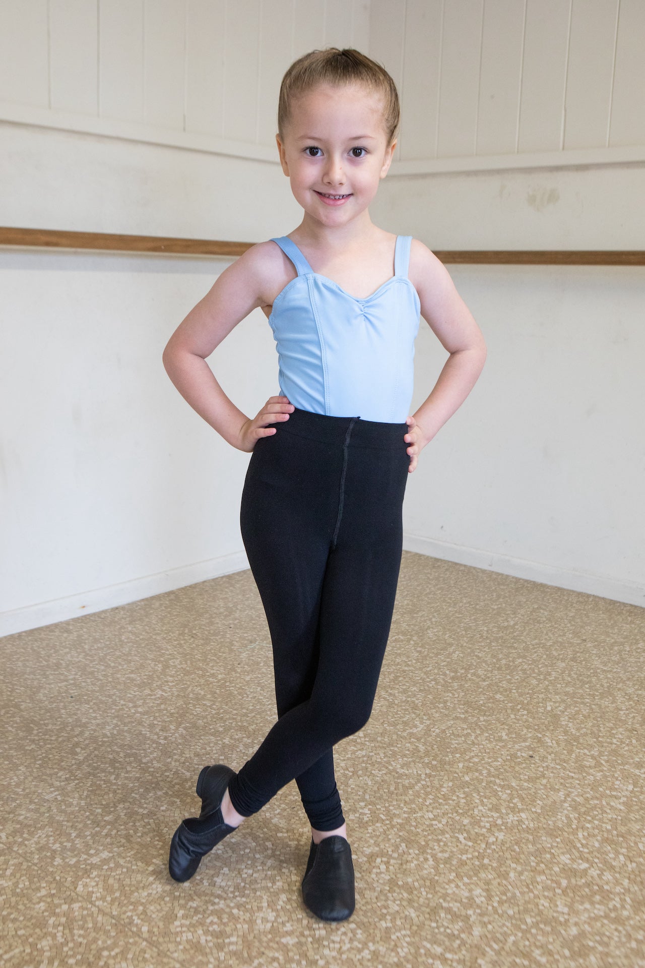 Pre-Grade Ballet and Jazz Leotard - Bronwyn Light Blue